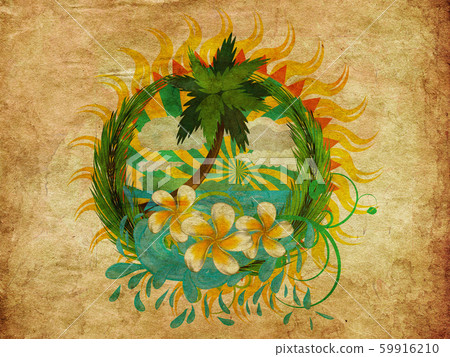 Grunge tropic island 59916210