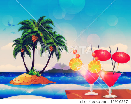 Cocktails on the beach 59916287