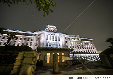 Cityscape of Yokohama, Japan Kanagawa Prefectural Government Office / King Tower (night view) 59916537