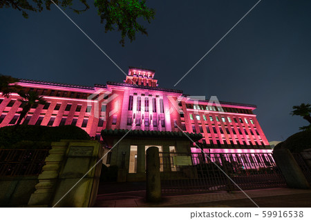 Cityscape of Yokohama, Japan Kanagawa Prefectural Government Office / King Tower (night view) Cityscape of Yokohama, Japan Kanagawa Prefectural Government Office / King Tower (night view) 59916538
