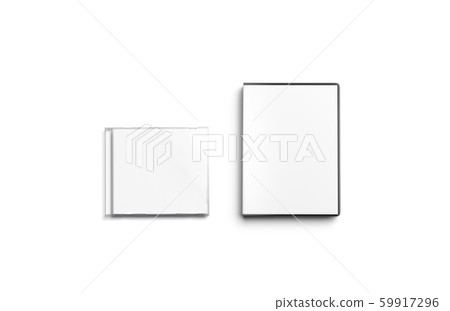 Blank white cd and dvd disk box mockup, top view 59917296