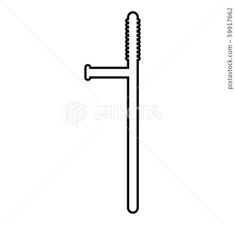 Baton icon outline black color vector 59917662