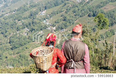 Beautiful young couple in love. Indian tea puckers 59918663