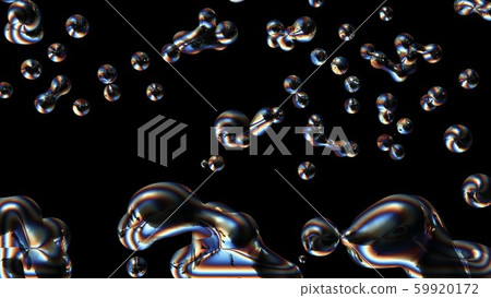 Colorful Morphing Metallic Blob Bubbles - 3D Illustration Colorful Morphing Metallic Blob Bubbles - 3D Illustration 59920172