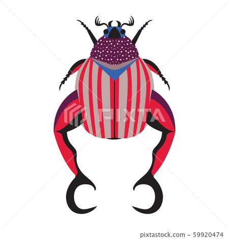 Weird Exotic Bug Icon in Flat Design 59920474