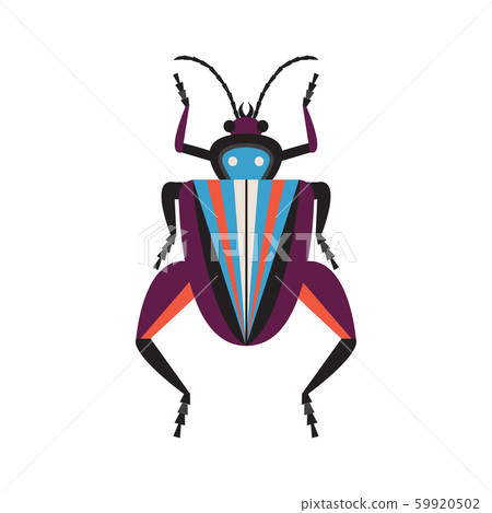 Weird Frog Legged Exotic Bug Flat Icon Weird Frog Legged Exotic Bug Flat Icon 59920502