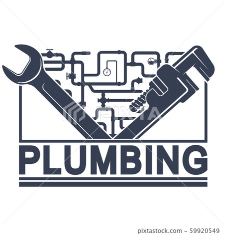 Wrench and water pipes plumbing repair Wrench and water pipes plumbing repair 59920549