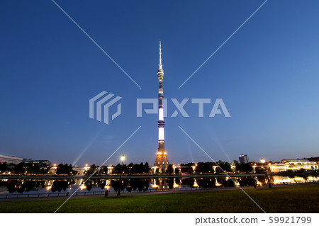 Television (Ostankino) tower at Night , Moscow, Russia Television (Ostankino) tower at Night , Moscow, Russia 59921799