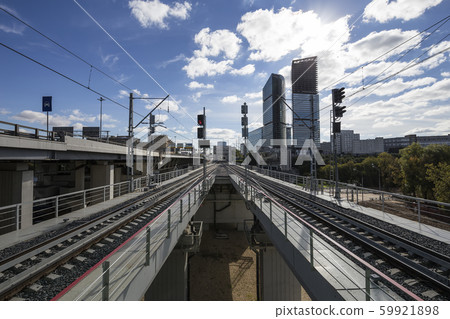 Little Ring of the Moscow Railways- MCC,or MK MZD, is a 54.4-kilometre-long orbital railway.Russia.  59921898