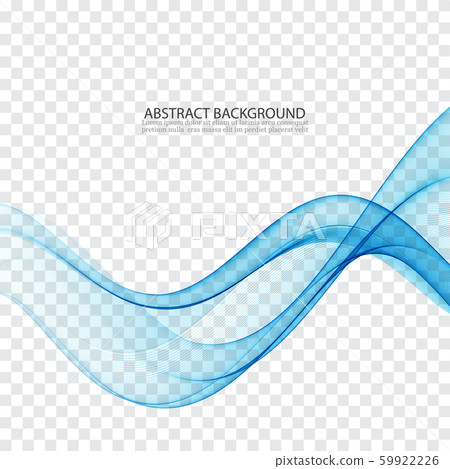 Abstract color wave design element. Blue wave. - Stock Illustration ...