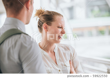 Couple argue, Woman angry and crying expression when quarrel serious talking Couple argue, Woman angry and crying expression when quarrel serious talking 59922550