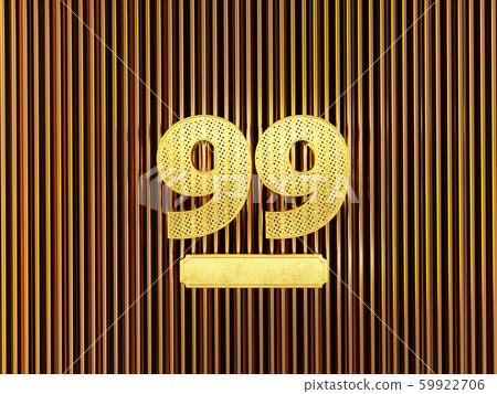 number 99 (number ninety-nine) with small holes 59922706