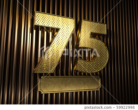 number 75 (number seventy-five) with small holes-插圖素材 [59922998] - PIXTA圖庫