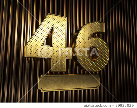 number 46 (number forty-six) with small holes - Stock Illustration ...