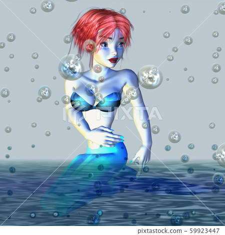 Mermaid and bubbles Mermaid and bubbles 59923447