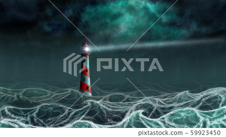 Lighthouse in the storm Lighthouse in the storm 59923450