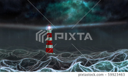 Dark Sea and Lighthouse Dark Sea and Lighthouse 59923463