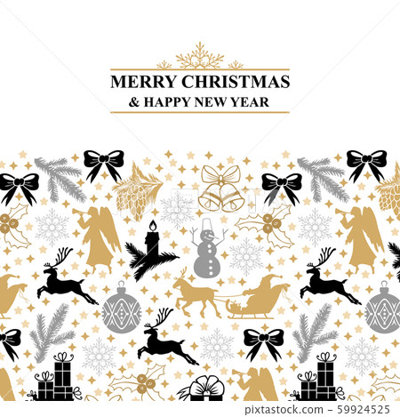 Greeting card with Christmas symbols Greeting card with Christmas symbols 59924525