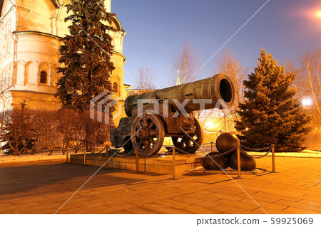 Inside of Moscow Kremlin at night, Russia. UNESCO World Heritage Site 59925069