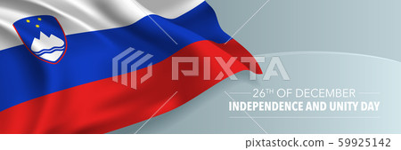 Slovenia independence and unity day vector banner, greeting card 59925142