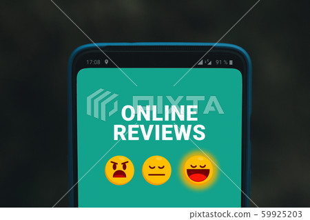 Smiley face, like, bed emoticon on smart phone 59925203