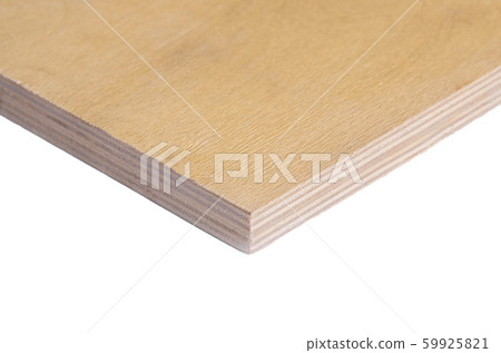 construction wood polished plywood insulated on white background for building constraction or repair 59925821