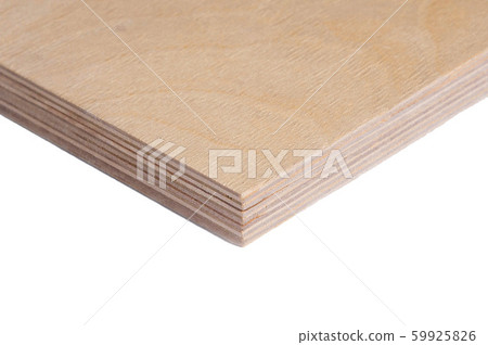 construction wood polished plywood insulated on white background for building constraction or repair 59925826