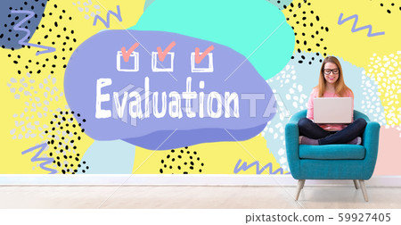 Evaluation with woman using a laptop 59927405