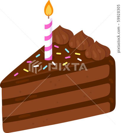 Chocolate cake with candle 59928305