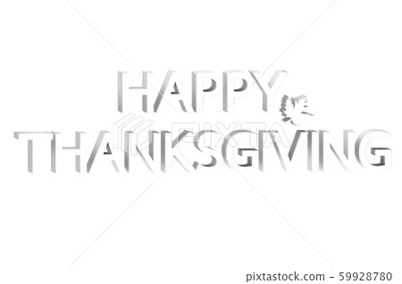 white Happy Thanksgiving word with leaf isolated on white background white Happy Thanksgiving word with leaf isolated on white background 59928780