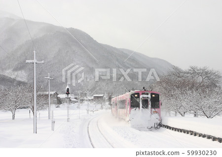 Winter Aizu Railway, Ashinomaki Onsen Station Winter Aizu Railway, Ashinomaki Onsen Station 59930230
