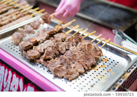Fried beef skewers Fried beef skewers 59930723