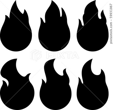 Set of flame silhouettes Set of flame silhouettes 59931867