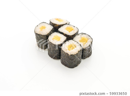 Pickled radish maki sushi- japanese food style Pickled radish maki sushi- japanese food style 59933650