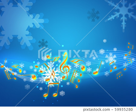 Christmas Christmas Tree Stave Music Snow Crystal Illuminated Frame Frame Tree 59935280