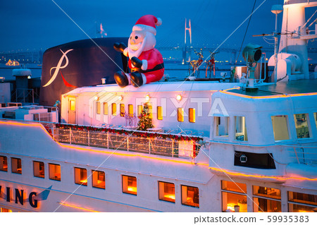 日本的橫濱城市景觀橫濱港的皇家翼樓（Kibo室/卡薩布蘭卡在頂層）/夜景 59935383