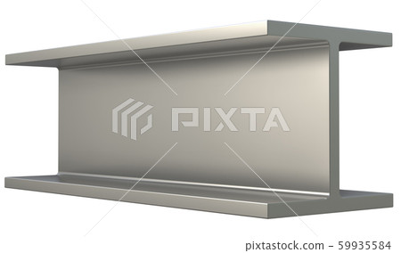 Profile of Steel Channel. Isolated on White Background. 3d rendering Profile of Steel Channel. Isolated on White Background. 3d rendering 59935584