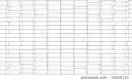 Abstract background of cubes outline. Vector 59936151