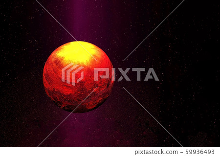 Fantastic volcanic planet. Elements of this image 59936493