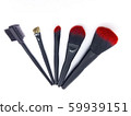 cosmetic makeup brushes are isolated on white 59939151