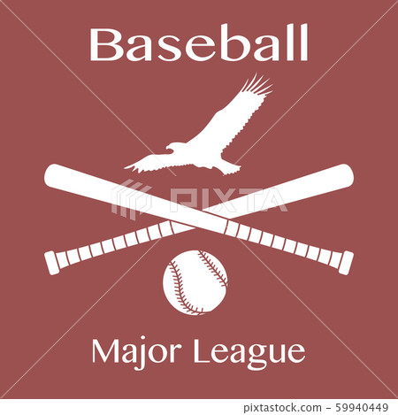 Baseball bats, ball and eagle Vector illustration 59940449