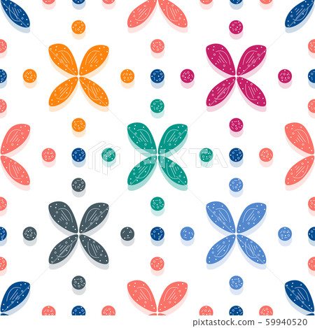 Seamless pattern with flowers Abstract background - Stock Illustration ...