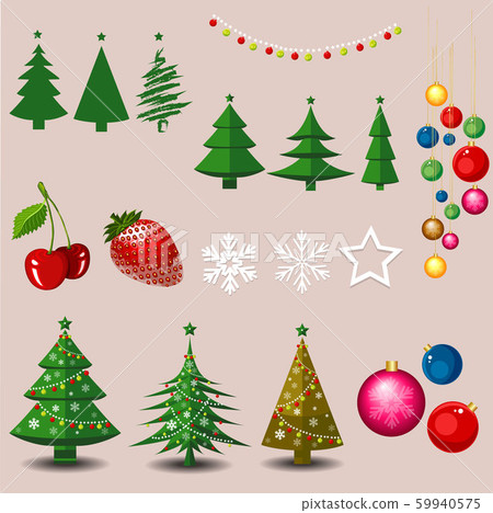 Merry Christmas and Happy New Year. Object of your designs.Vector Illustration EPS 59940575