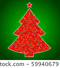 Vegan Christmas and healthy eating with fruit and vegetables icons in a christmas tree. 59940679