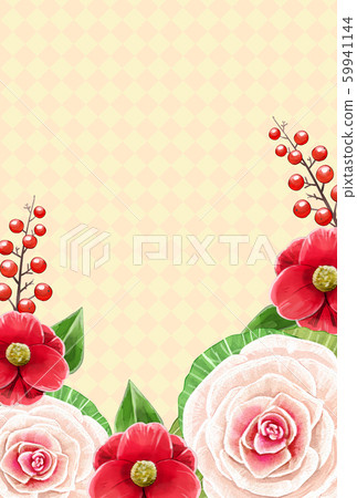 Leaf Peony Tsubaki Postcard 59941144