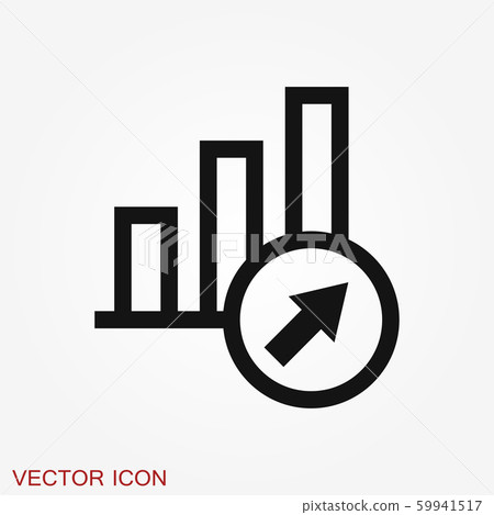 Growth icon, business infographic icon, vector - Stock Illustration ...