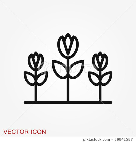 Garden icon isolated on background. Gardening 59941597