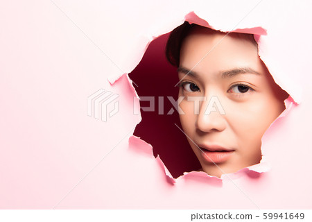 Woman beauty perforated paper 59941649