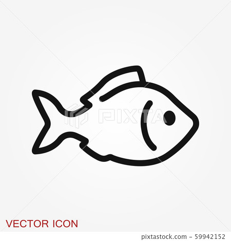 Fish Icon, vector illustration for design 59942152