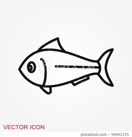 Fish Icon, vector illustration for design 59942155
